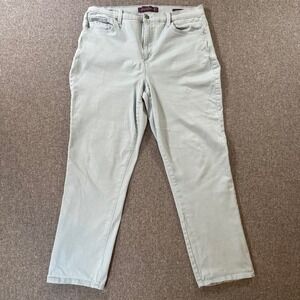 Gloria Vanderbilt Amanda Jeans Womens 14 Short Light Blue High Rise Tapered Pant